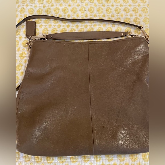 Leather Coach Purse Tote with strap Mink Color - Picture 3 of 7